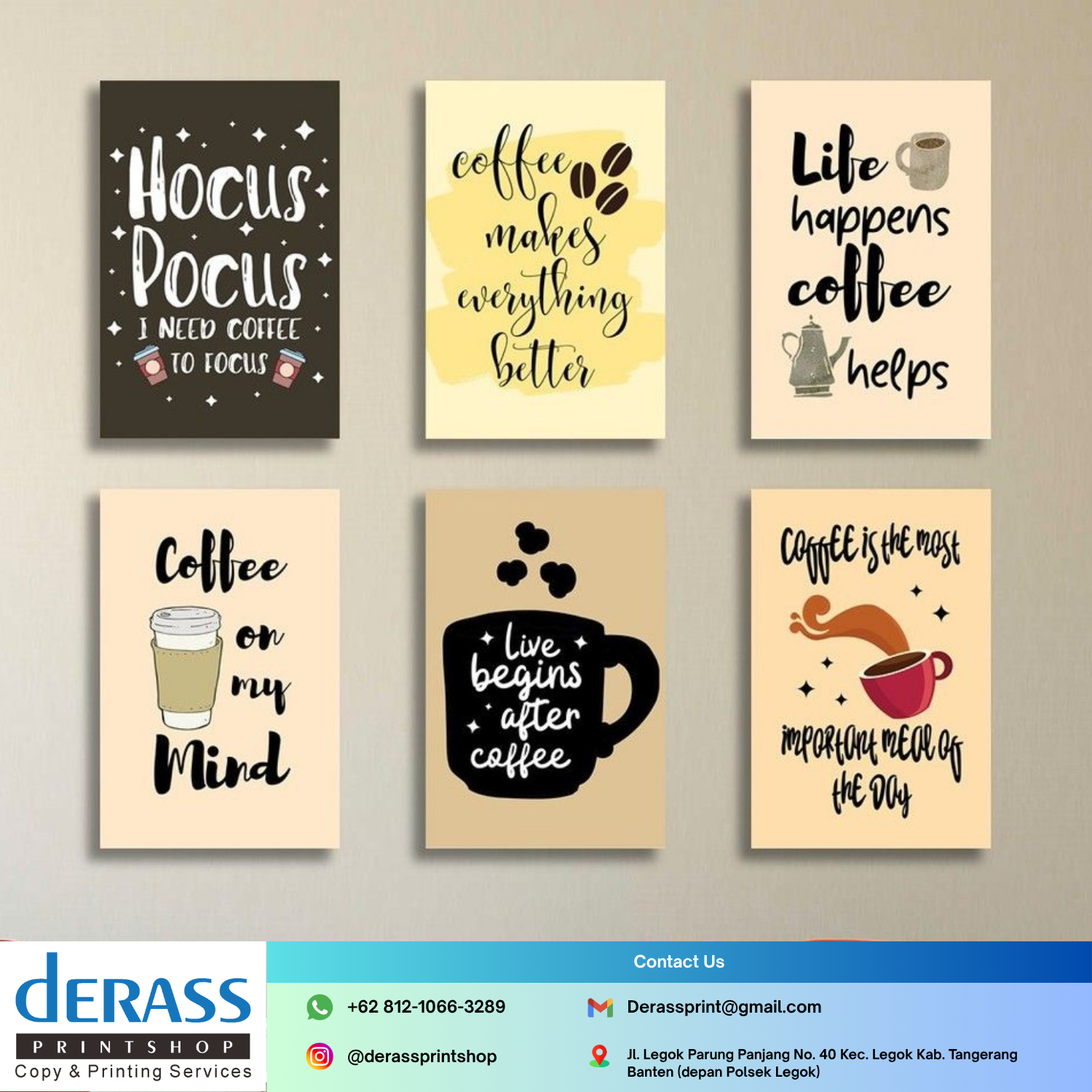 Hiasan Dinding Derass Print Shop